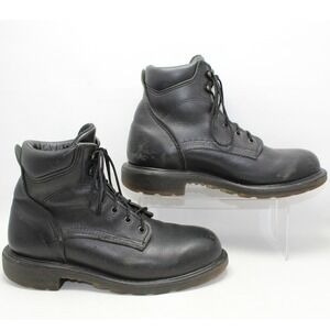 Red Wing 607 Mens Black Leather 6 Inch Work Boots Made in USA Size 9.5 E EH